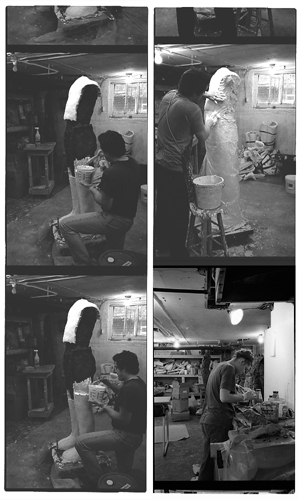 Two Are Halves of One. 2001. In progress proof sheet. Darrin Hallowell