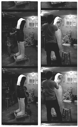 Two Are Halves of One. 2001. In progress proof sheet 2. Darrin Hallowell