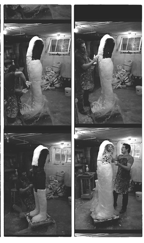 Two Are Halves of One. 2001. In progress proof sheet 3. Darrin Hallowell