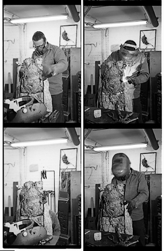 Two Are Halves of One. 2001. In progress proof sheet 8. Darrin Hallowell