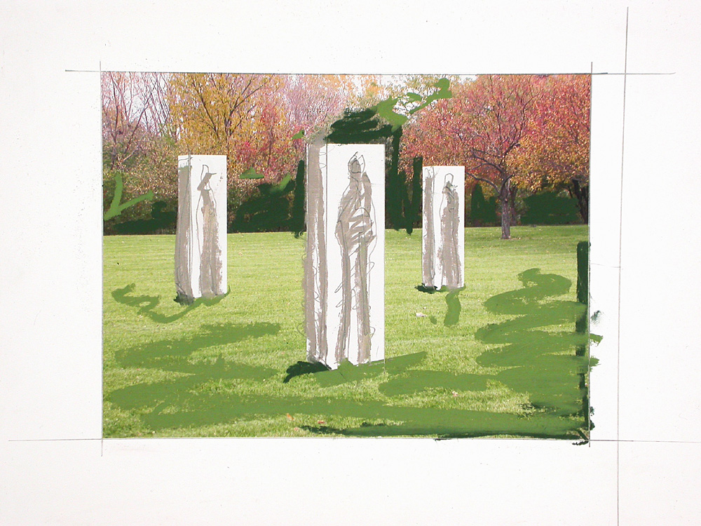 Untitled (Points of Influence Preliminary Drawing 3). 2007. Mixed media. 8 1/2 x 11". Darrin Hallowell