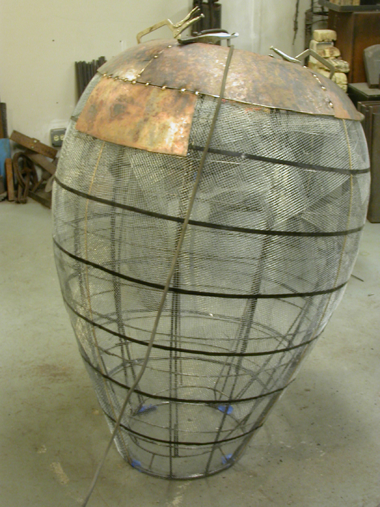 Open Vessel. 2009. Bronze. 55 x 37 x 37". Welding forms. Darrin Hallowell