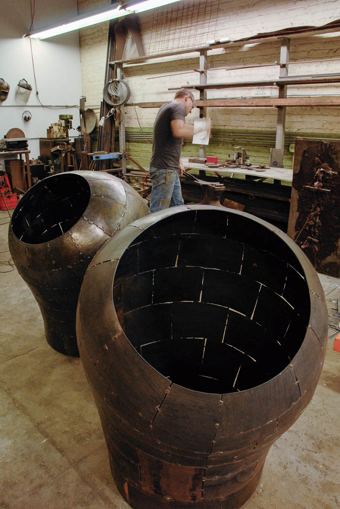 Open Vessel (Intake 1&amp;2) - Prepping for Actuation Conversion at McCormick Gallery Chicago, 2014