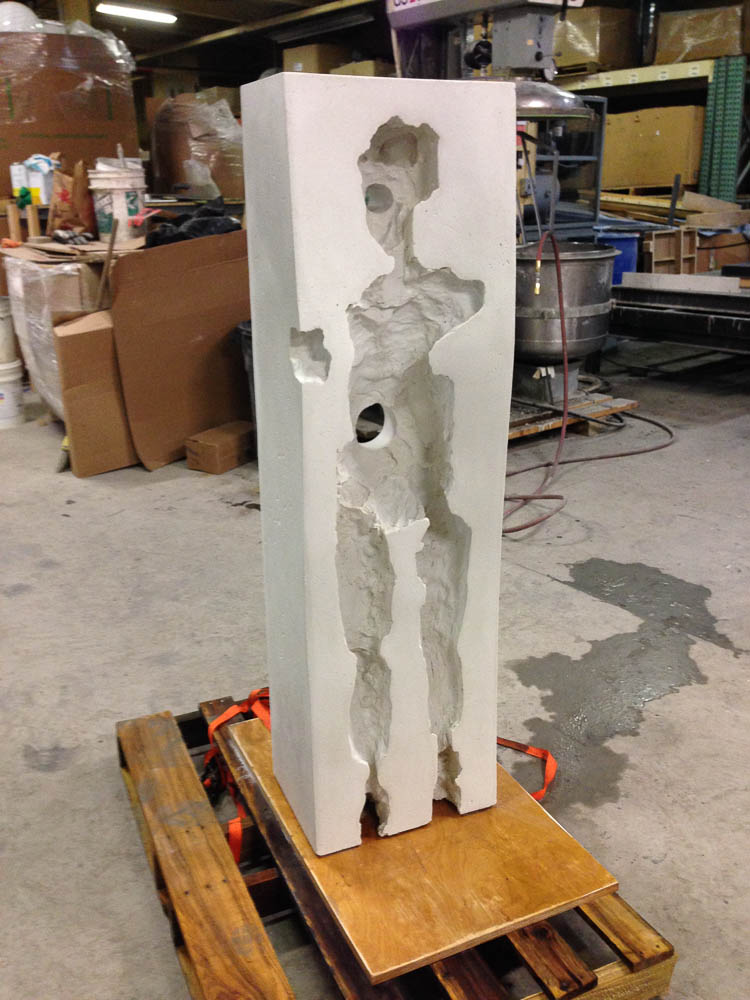 Points of Influence. 2014. Concrete. Dimensions Variable. Process Image 5. Oak Park Sculpture Walk, Oak Park, Illinois. Darrin Hallowell