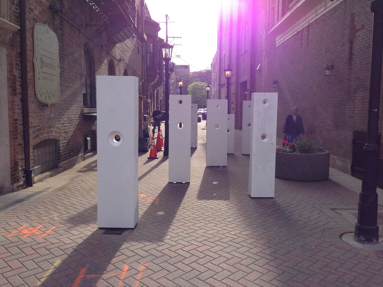 Points of Influence. 2014. Concrete. Dimensions Variable. Process Image 23. Oak Park Sculpture Walk, Oak Park, Illinois. Darrin Hallowell