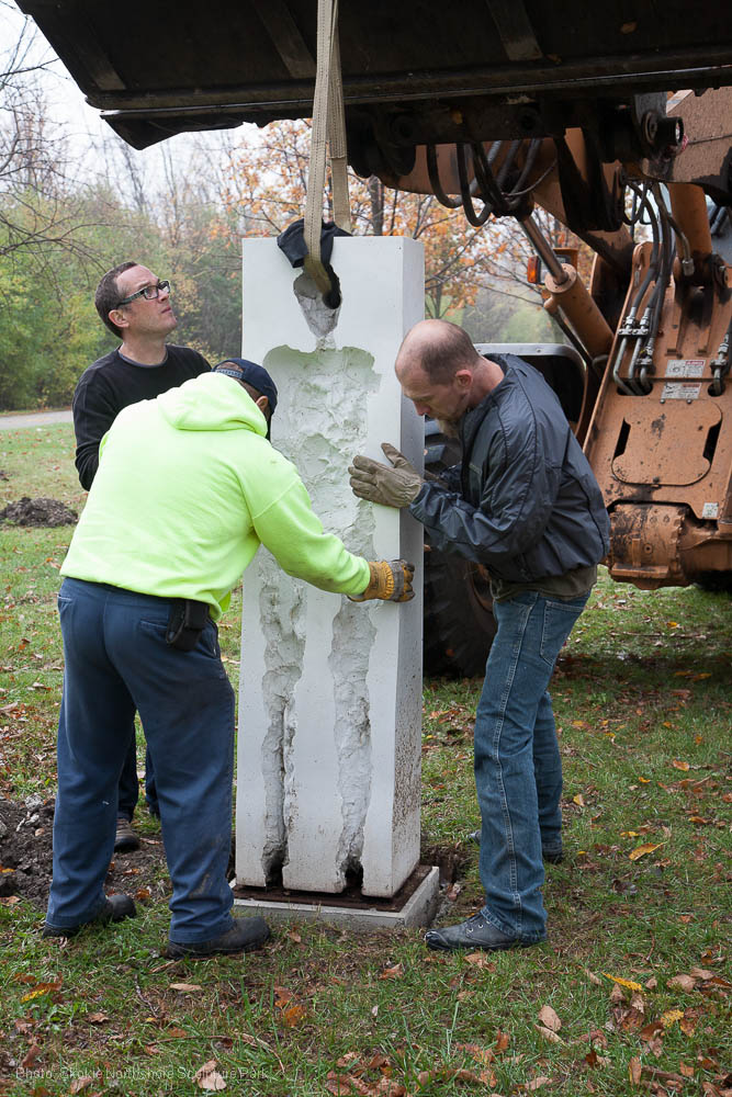 Points of Influence, Skokie Northshore Sculpture Park installation, Darrin Hallowell, 2015