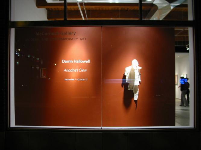 Ariadne's Clew. 2007. View of Waiting in McCormick Gallery window. Darrin Hallowell