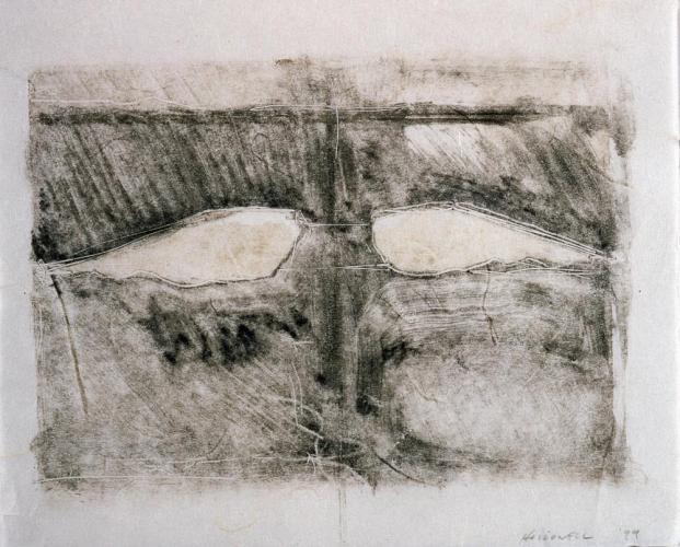 Untitled (Preliminary Drawing For Sculpture With Wings #1, Monotype) 1999. 8 x 10