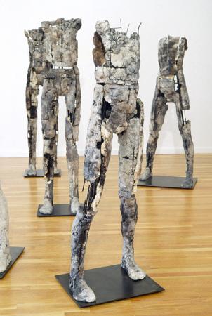 Seven Figures. 2004 Seven Figures. 2004. Ceramic, stainless steel. Dimensions variable. Darrin Hallowell