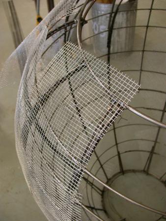 Open Vessel. 2009. Bronze. 55 x 37 x 37". Assembling mold (Open Vessel Trace). Darrin Hallowell