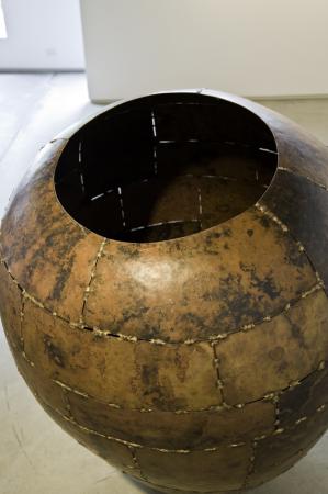 Open Vessel. 2009. Bronze. 55 x 37 x 37". Detail 1. Darrin Hallowell